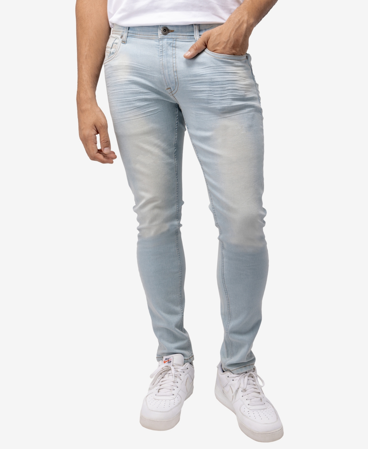 Shop X-ray Men's Skinny Fit Jeans In Light Blue