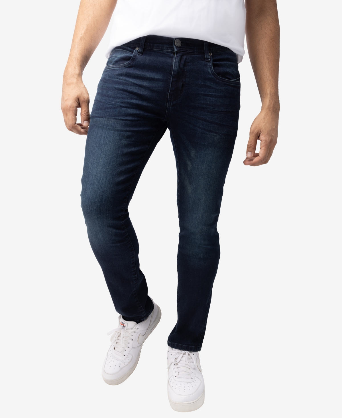 Shop X-ray Men's Alice Slim Fit Denim Jeans In Blue Rinse