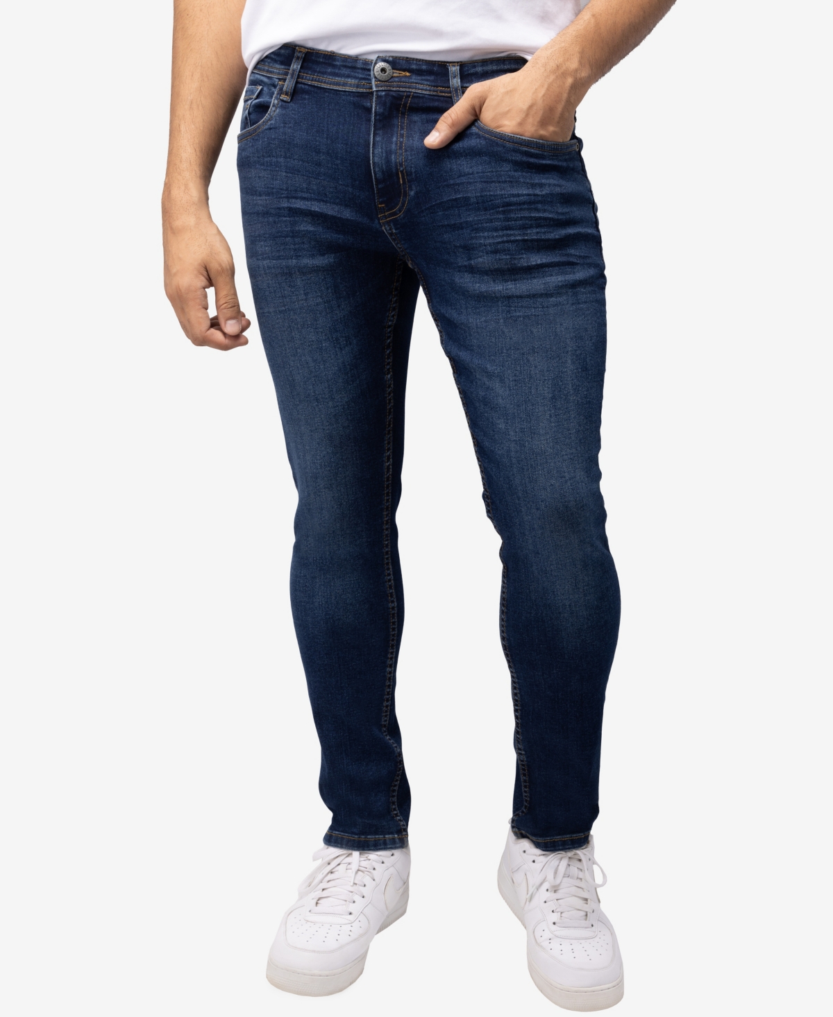 Shop X-ray Men's Slim Fit Denim Jeans In Dark Blue