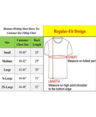 Men's Short Sleeve Moisture-Wicking Quick Dry Performance Crew Neck Tee -5 Pack