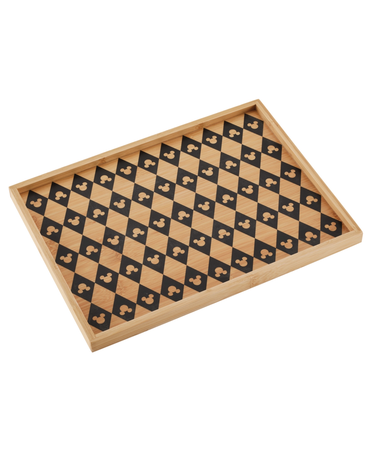 Shop Disney Monochrome Bamboo Large Serving Tray In Brown