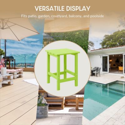 3 Piece Set Outdoor Folding Adirondack Chairs with Side Table