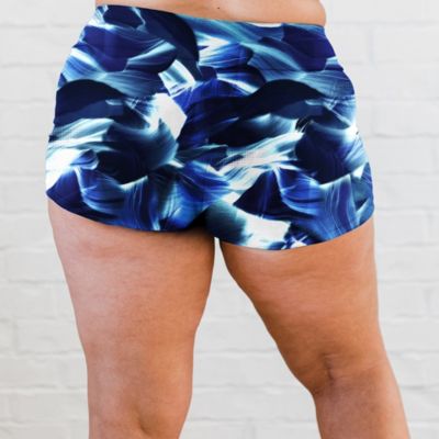 Plus Size Chlorine Resistant High Waisted Swim Shorts