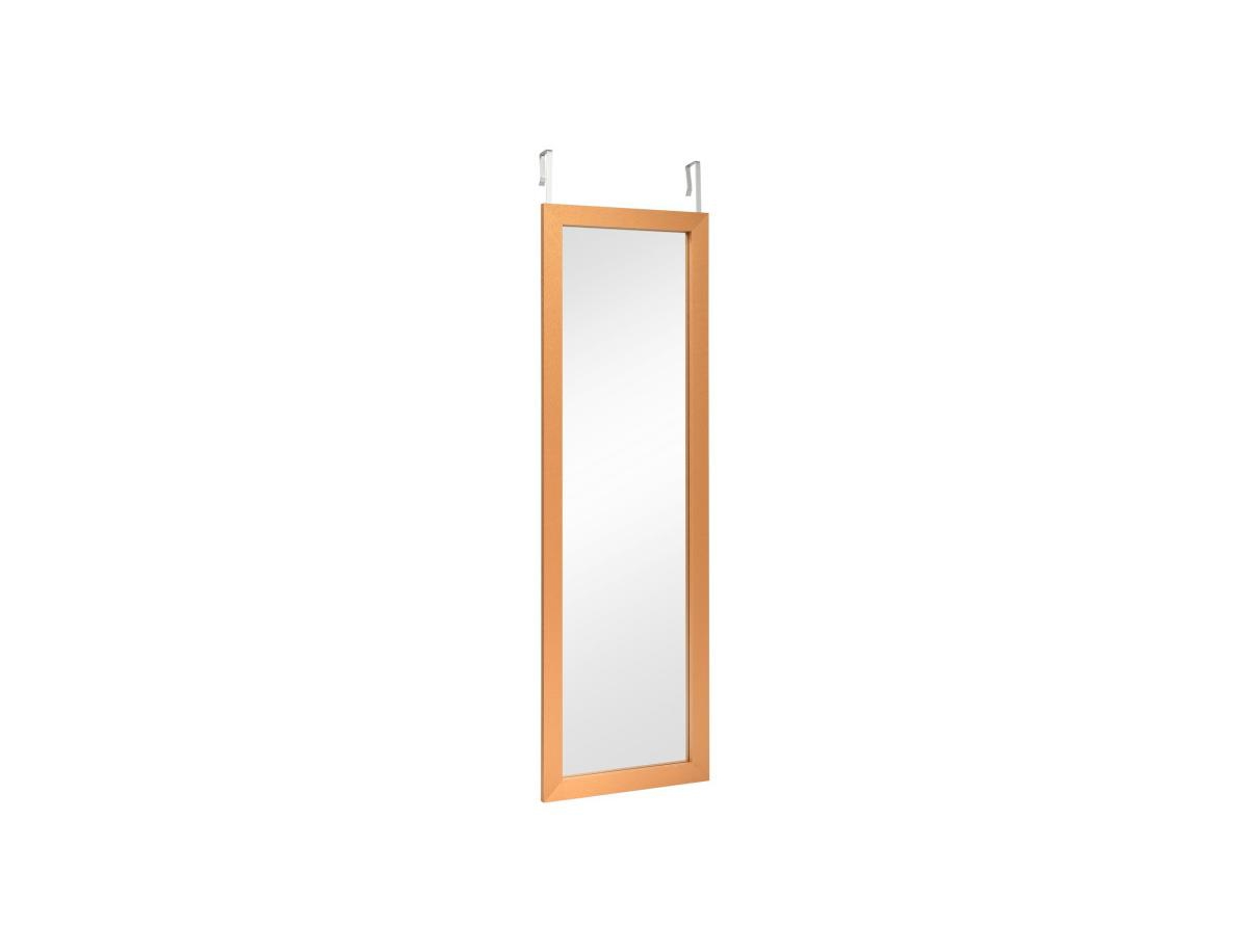 Wood Frame Full Length Hanging Mirror-Golden - Golden