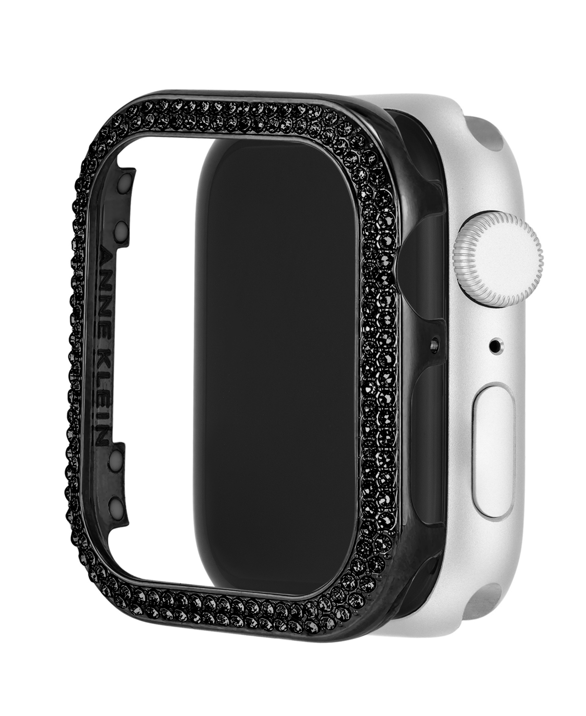 Shop Anne Klein Women's Black Alloy Protective Case With Black Crystals Designed For 40mm Apple Watch In No Color
