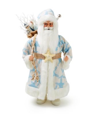 Holiday Lane - Seaside 18" Starfish & Gift Bag Caucasian Santa