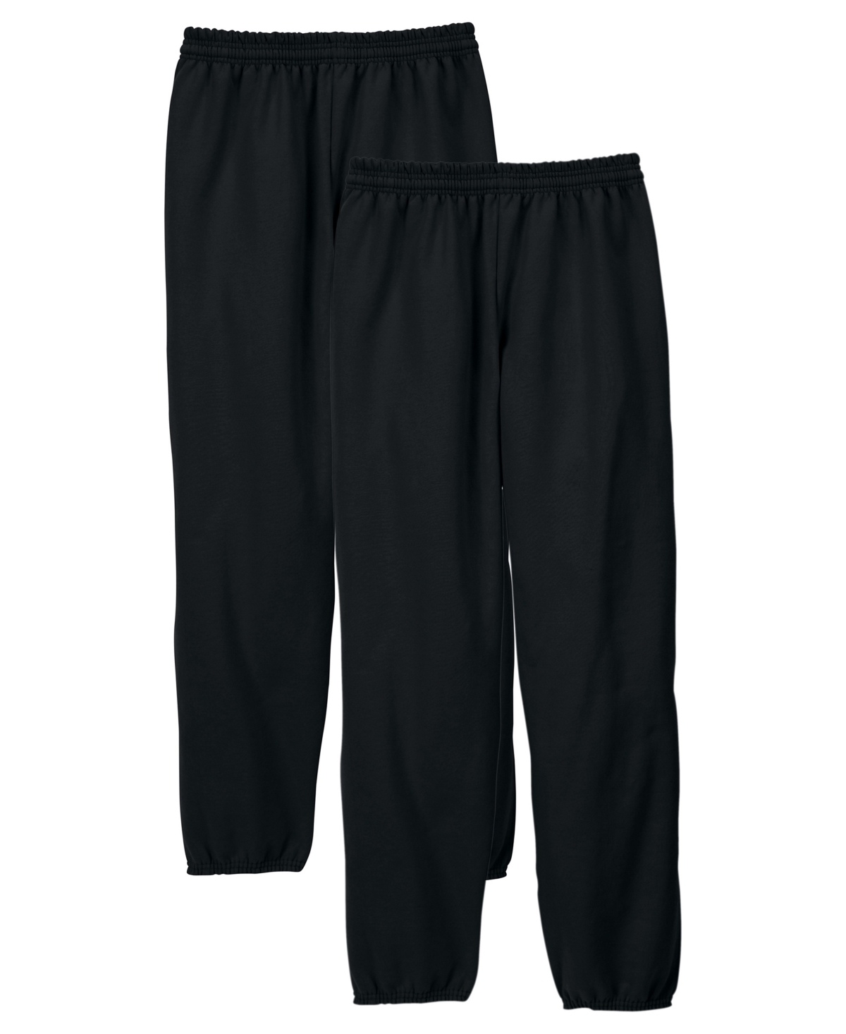 Shop Hanes Ecosmart Men's 32" Fleece Sweatpants, 2-pack In Charcoal