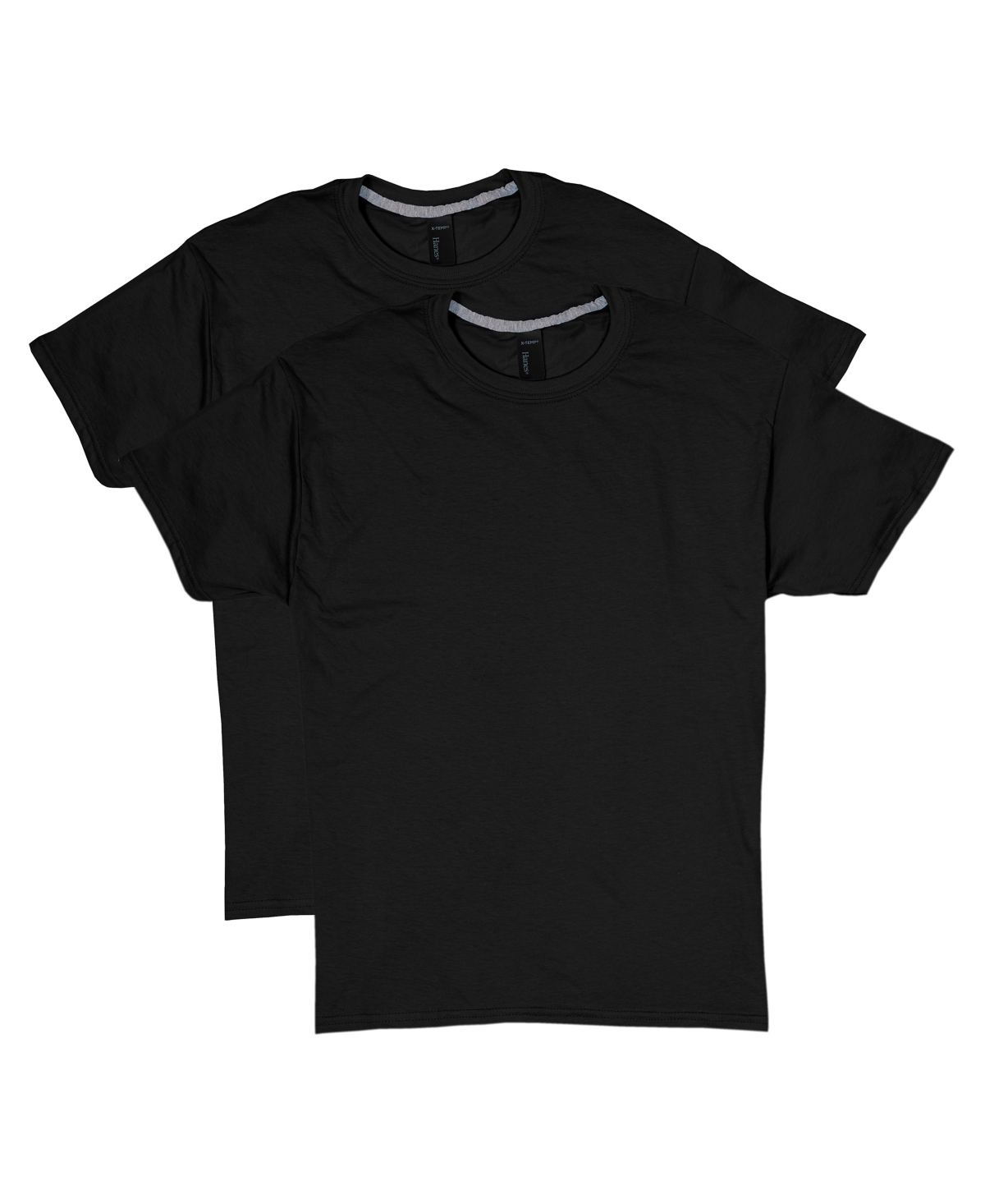 Shop Hanes X-temp Men's Short Sleeve Crewneck T-shirt, 2-pack In Black