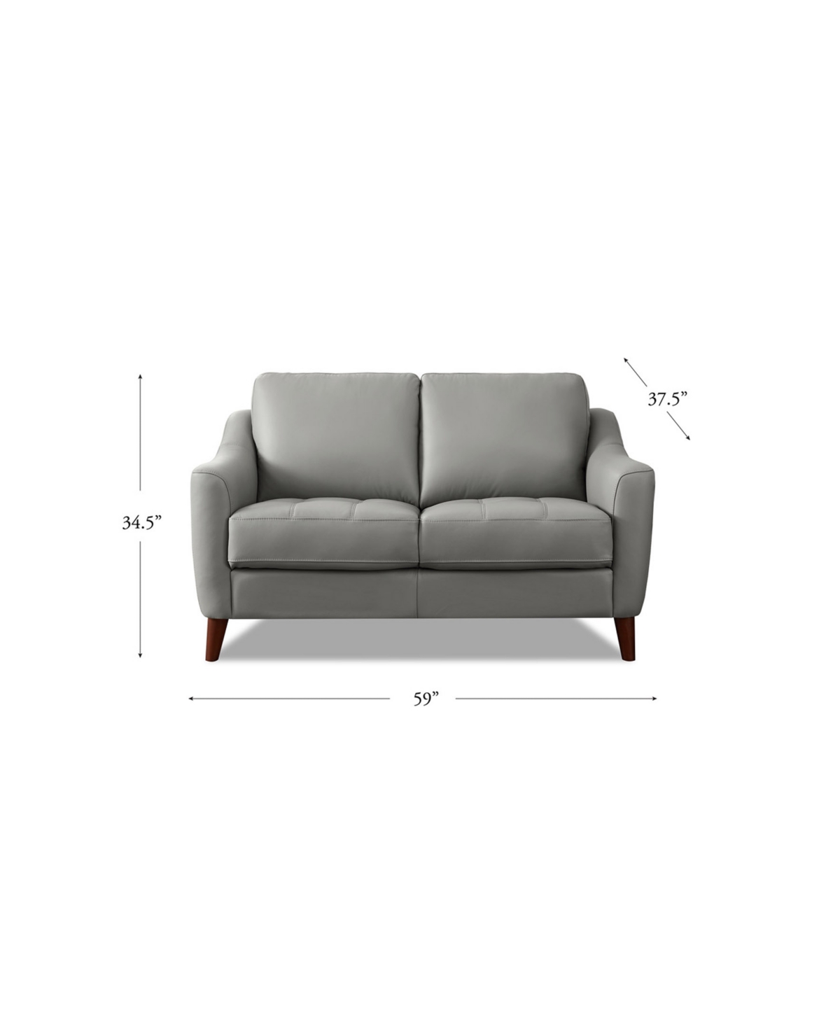 Ersa Top Grain Leather Loveseat
