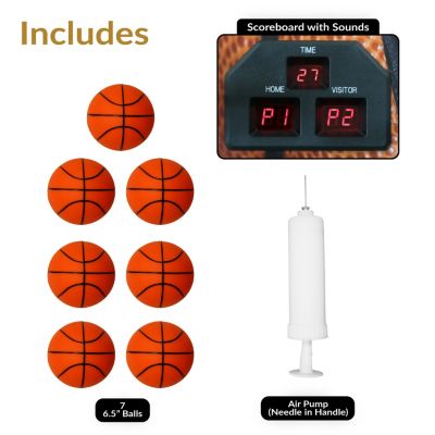 Indoor Folding 2-Player Arcade Basketball Game with 8 Game Modes and Electronic Scorer - 81"