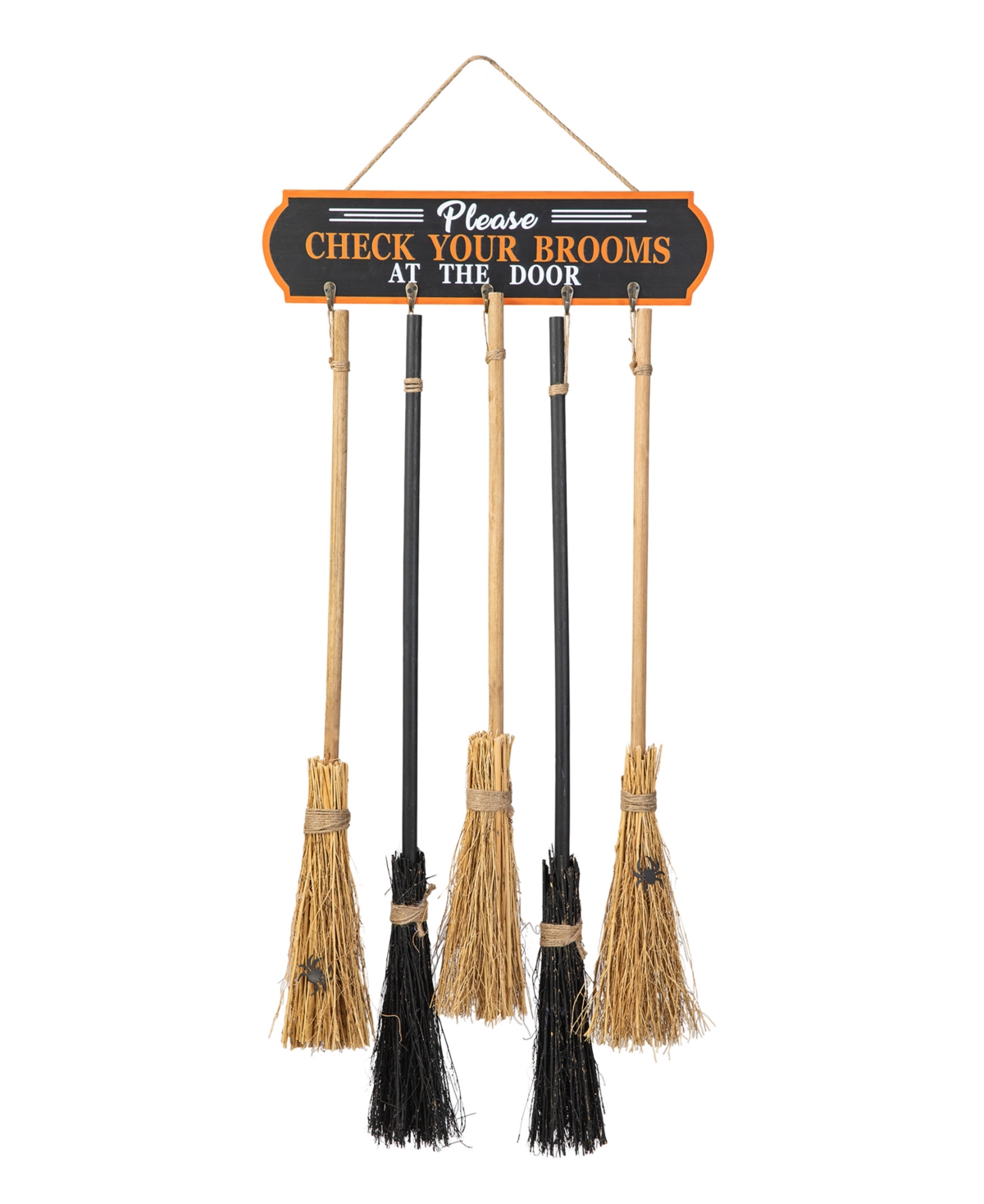 42"H Halloween Wooden Brooms Parking Porch Decor - Multi