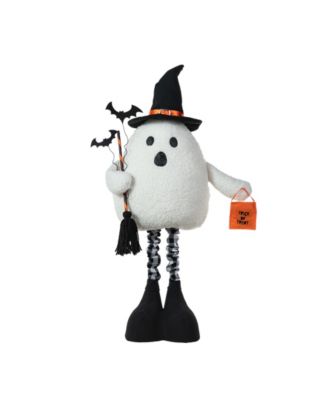 38"H Lighted Halloween Fabric Ghost Standing Decor, With Telescoping Legs and Timer