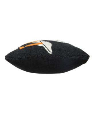 14"H Hooked Halloween Ghost "BOO" Pillow