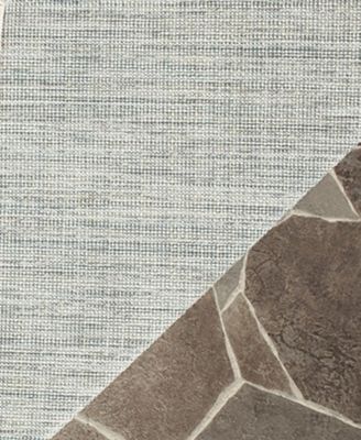 Courtyard CY8576 Gray and Turquoise 8' x 11' Sisal Weave Outdoor Area Rug