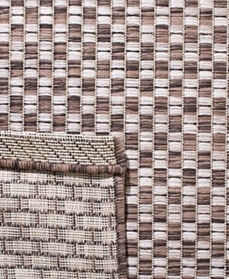 Courtyard CY8653 Light Brown and Light Gray 8' x 11' Sisal Weave Outdoor Area Rug