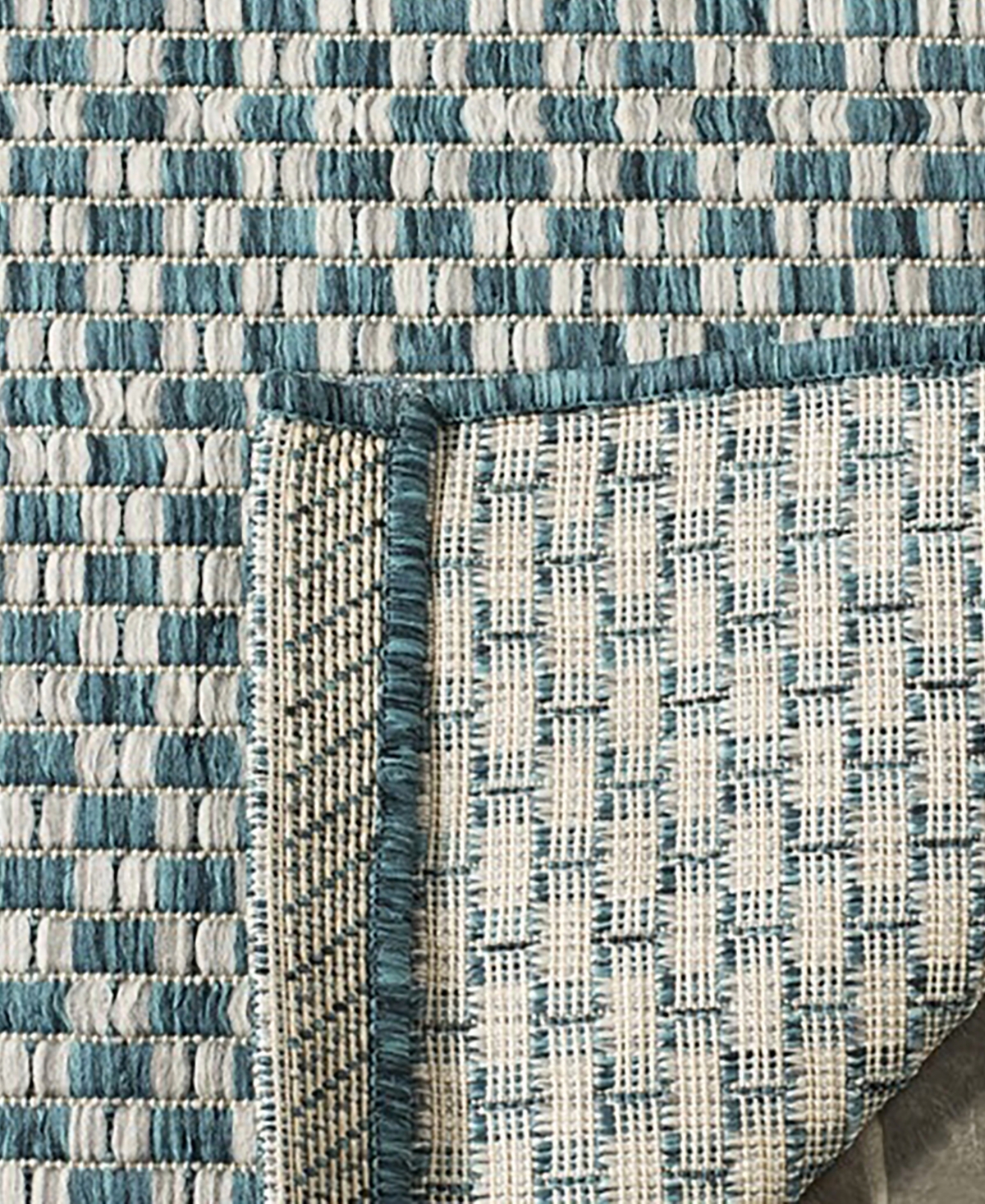 Safavieh Courtyard CY8653and Light Gray Sisal Weave Outdoor Area Rug - Turquoise