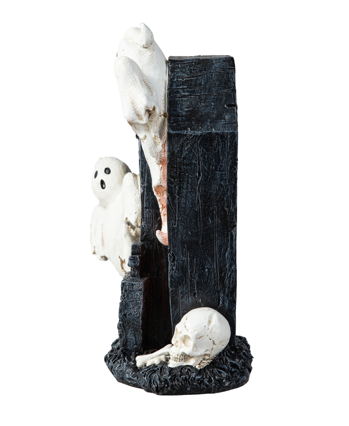 Glitzhome 9.75''h Halloween Polyresin Ghost Gravestone Table Decor In Multi
