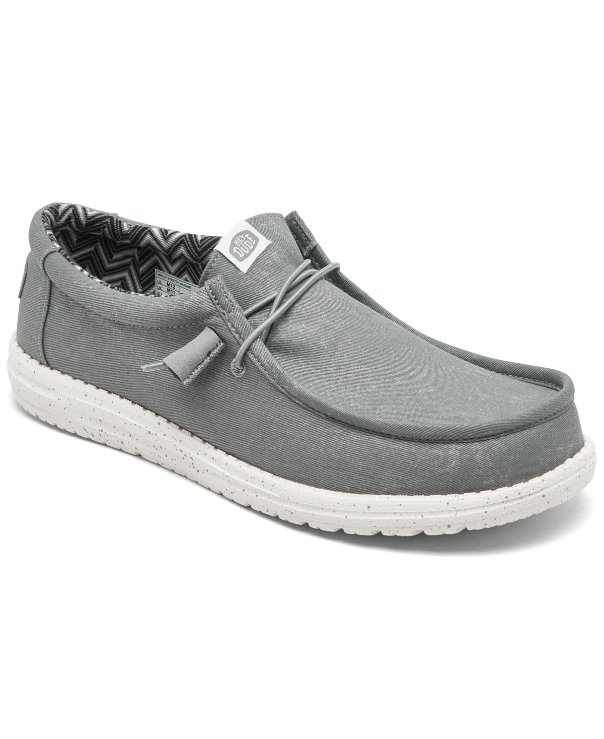 Men's Wally Canvas Casual Moccasin Sneakers from Finish Line - IRON