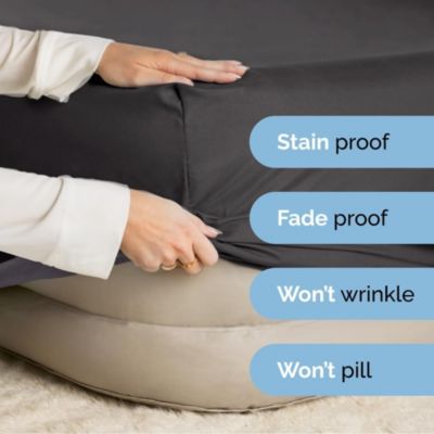 Extra Deep Pocket 18 - 24 Inch Microfiber Fitted Sheet - Twin Extra Long