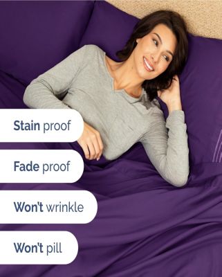 4 Piece Extra Deep Pocket Microfiber Sheet Set - Queen