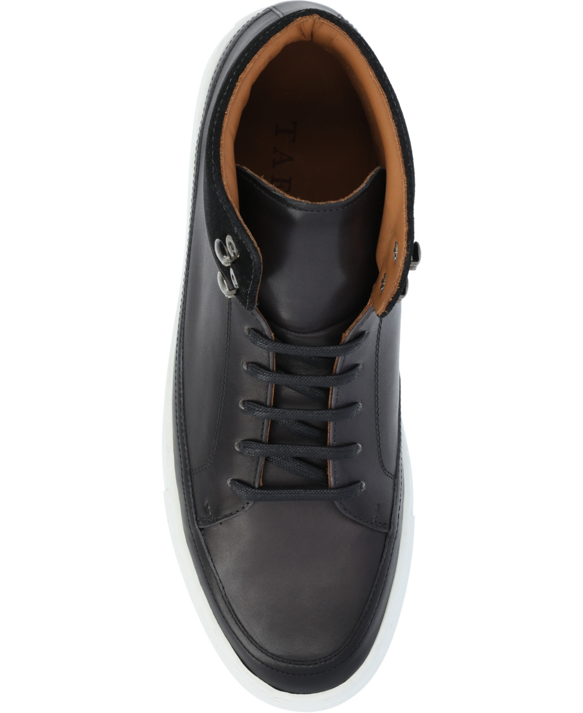 Shop Taft Men's Fifth Ave High Top Leather Handcrafted Lace-up Sneaker In Black