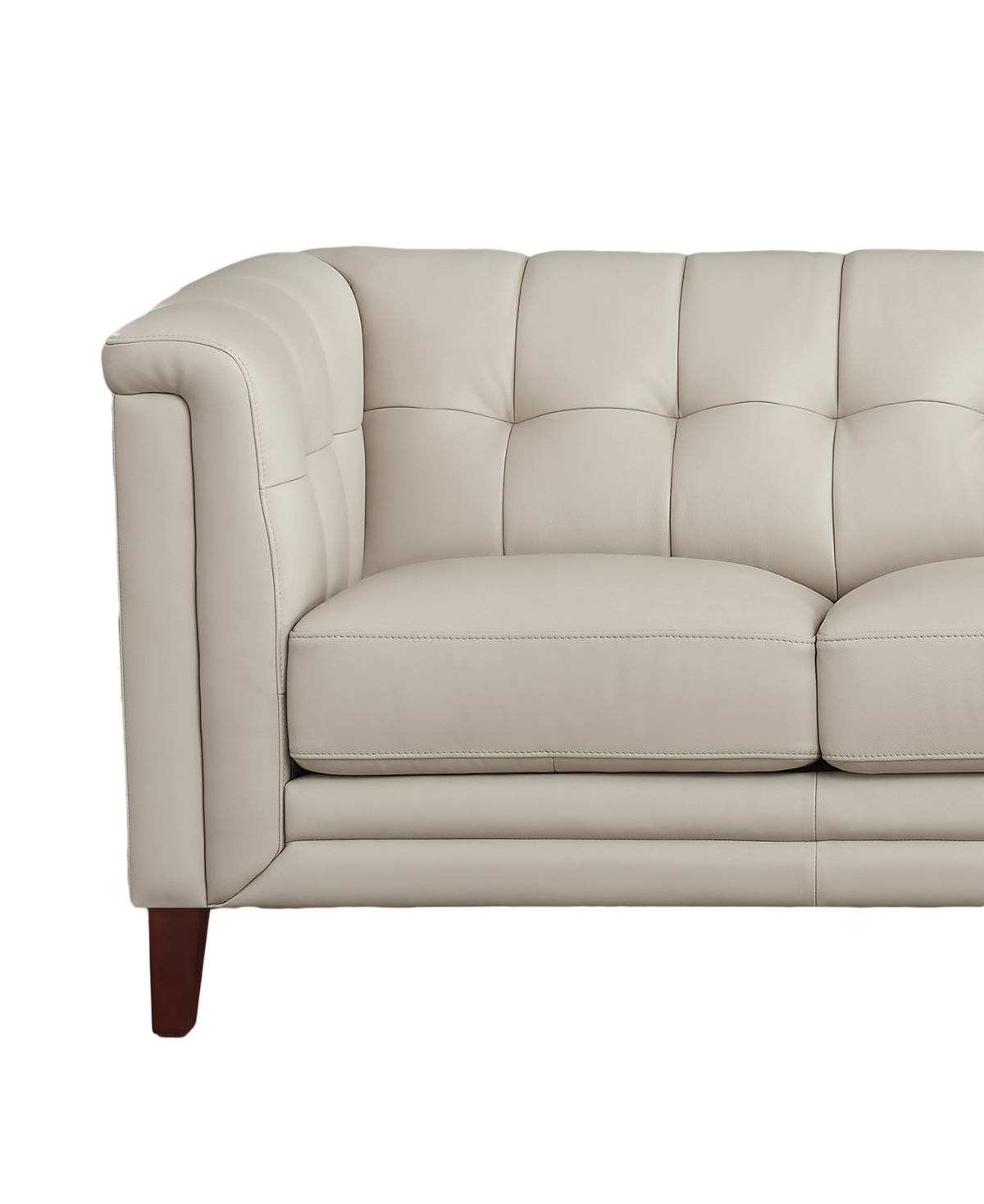 Hydeline Arvo 84" Top Grain Leather Sofa In Spa Blue