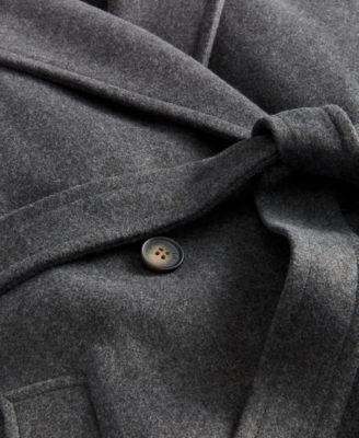 Women's Notched-Collar Double-Breasted Wrap Coat