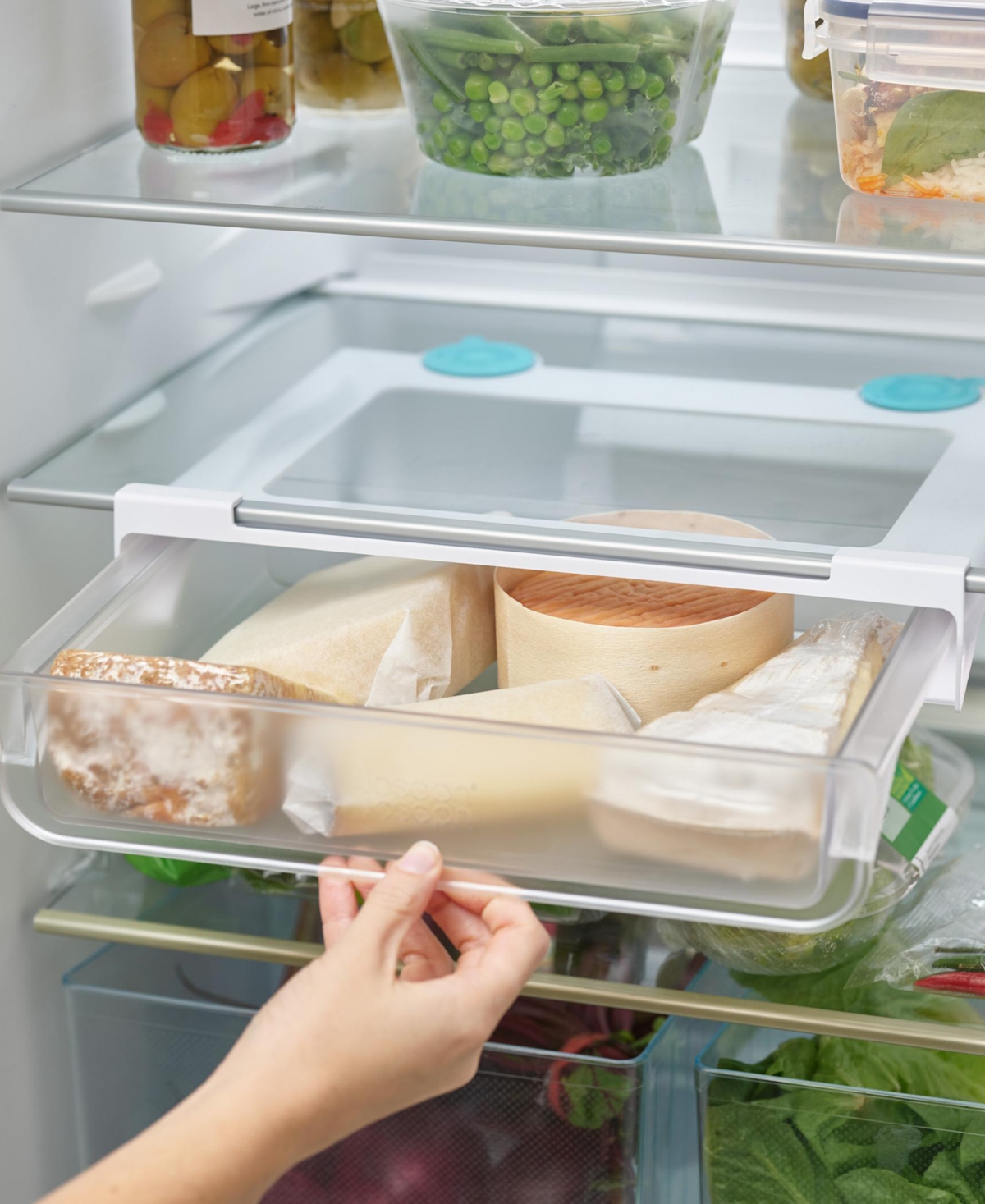 Joseph Joseph Fridgestore Under-shelf Storage Drawer In Clear