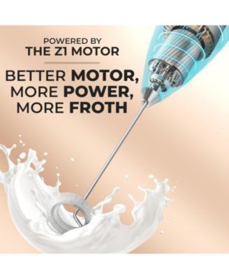 Handheld Milk Frother Stainless Steel Single Whisk with Stand