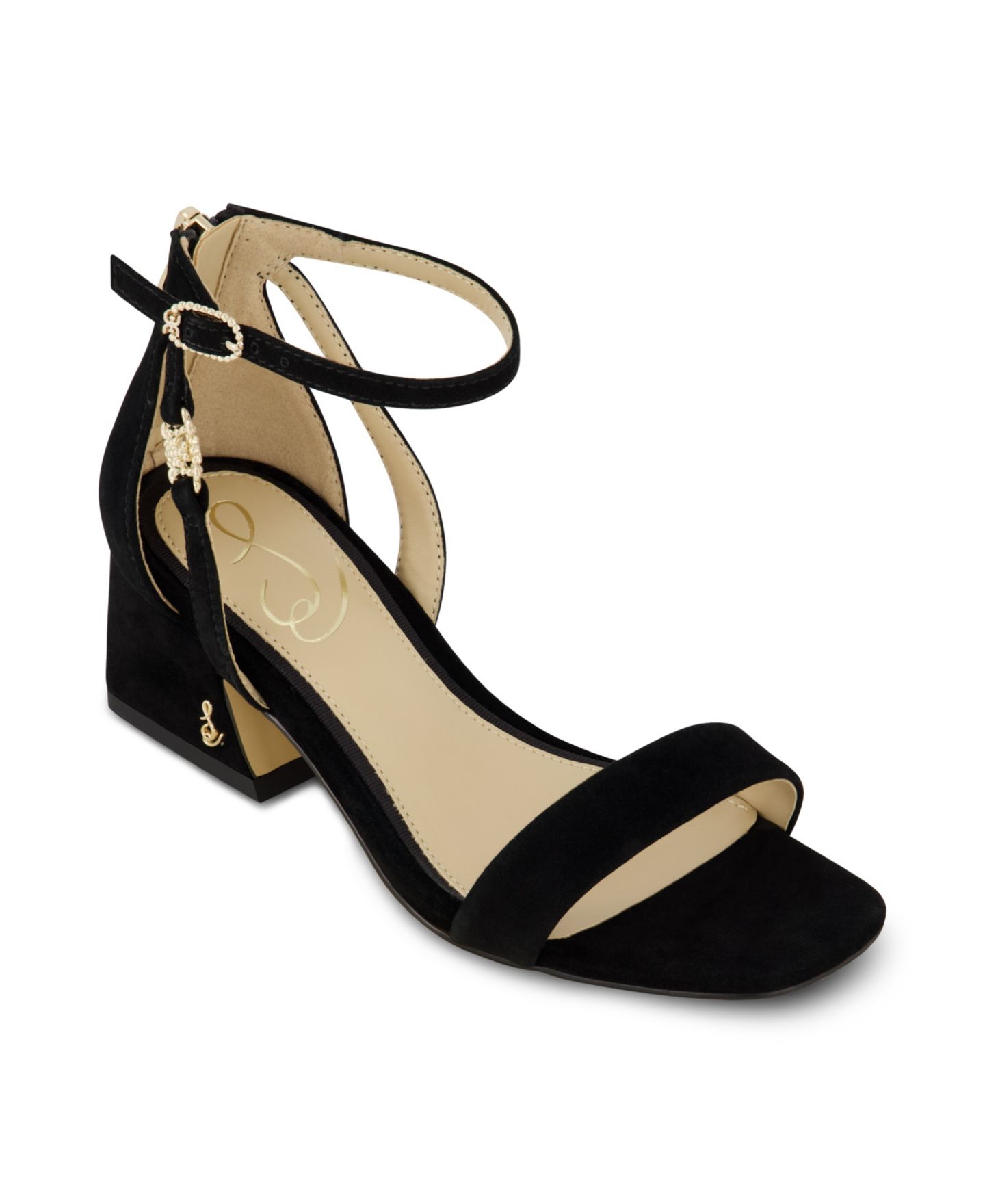 Туфли Sam Edelman Delaney Dezi Ankle Strap Dress Heel для девочек, цвет: Чёрный — фото 1