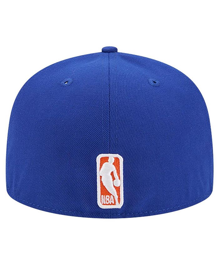 New Era Men #39 s Blue New York Knicks Court Sport Leather Applique 59fifty
