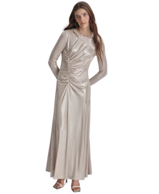 DKNY - Women's Ruched Cutout Gown