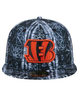 Men's Black Cincinnati Bengals Shibori 59fifty Fitted Hat
