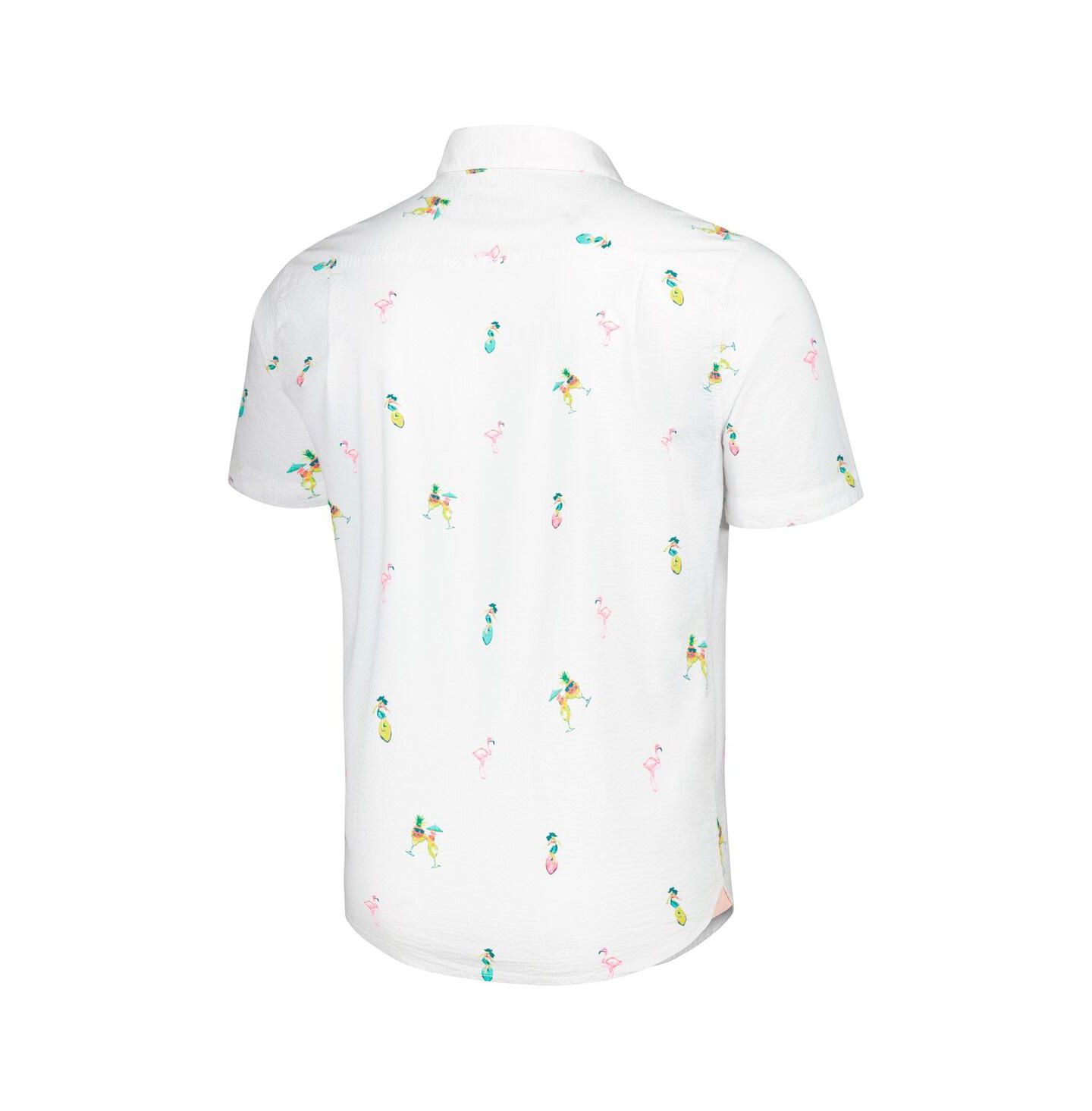 Мужская рубашка Tommy Bahama White Pittsburgh Steelers Nova Wave Flocktail Button-Up — фото 2