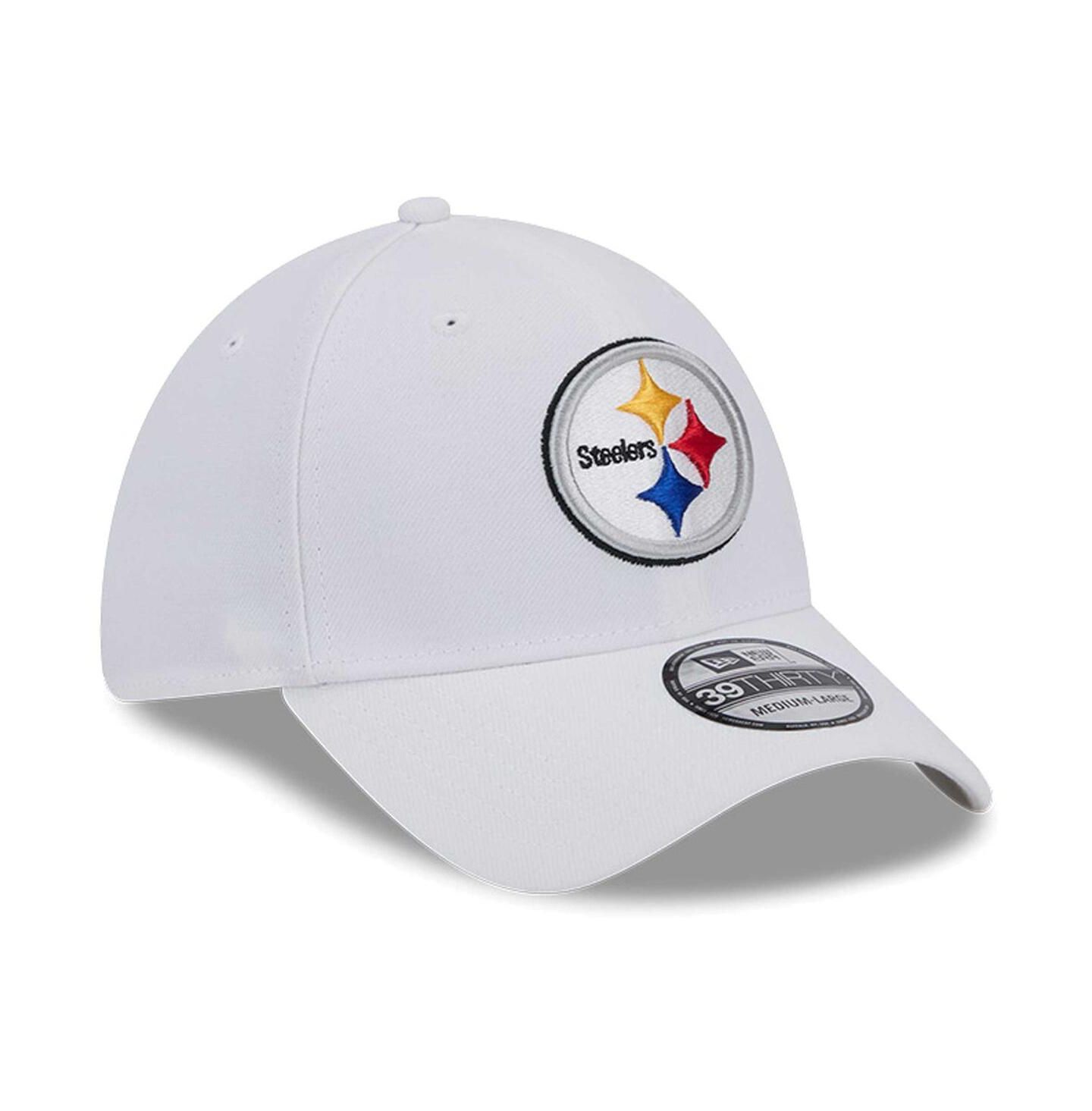 Мужская бейсболка New Era 39THIRTY Flex Pittsburgh Steelers Main, White — фото 2
