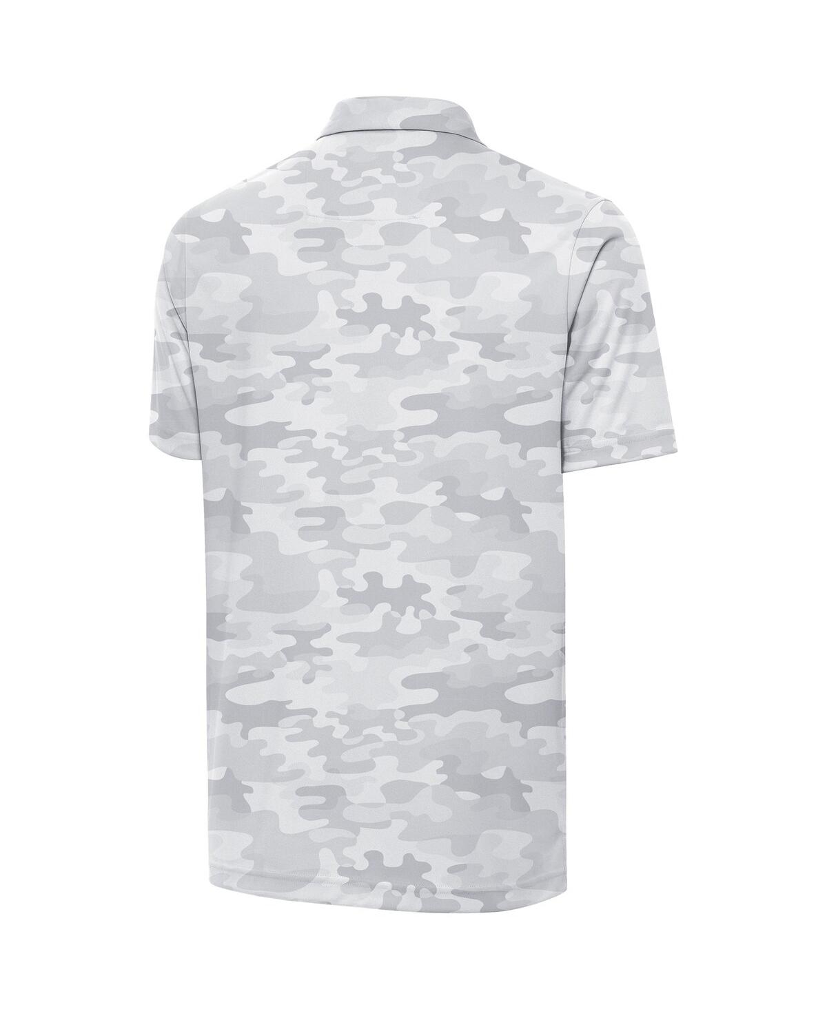 Antigua White Kansas City Chiefs Anthracite Logo Collide Polo In White