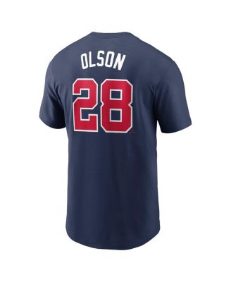 Men's Matt Olson Navy Atlanta Braves Fuse Name Number T-Shirt