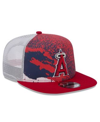 Men's Red Los Angeles Angels Court Sport 9Fifty Snapback Hat