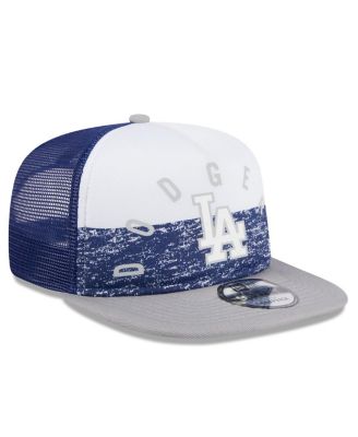 Men's White/Gray Los Angeles Dodgers Team Foam Front A-Frame Trucker 9Fifty Snapback Hat