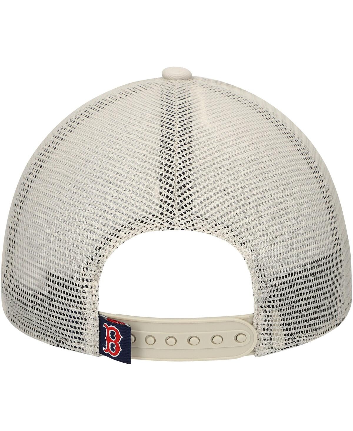 New Era Men's Stone Boston Red Sox Game Day 9twenty Adjustable Trucker Hat In Stone