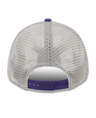 Men's Khaki/Purple Phoenix Suns Throwback Patch Trucker 9Forty Adjustable Hat