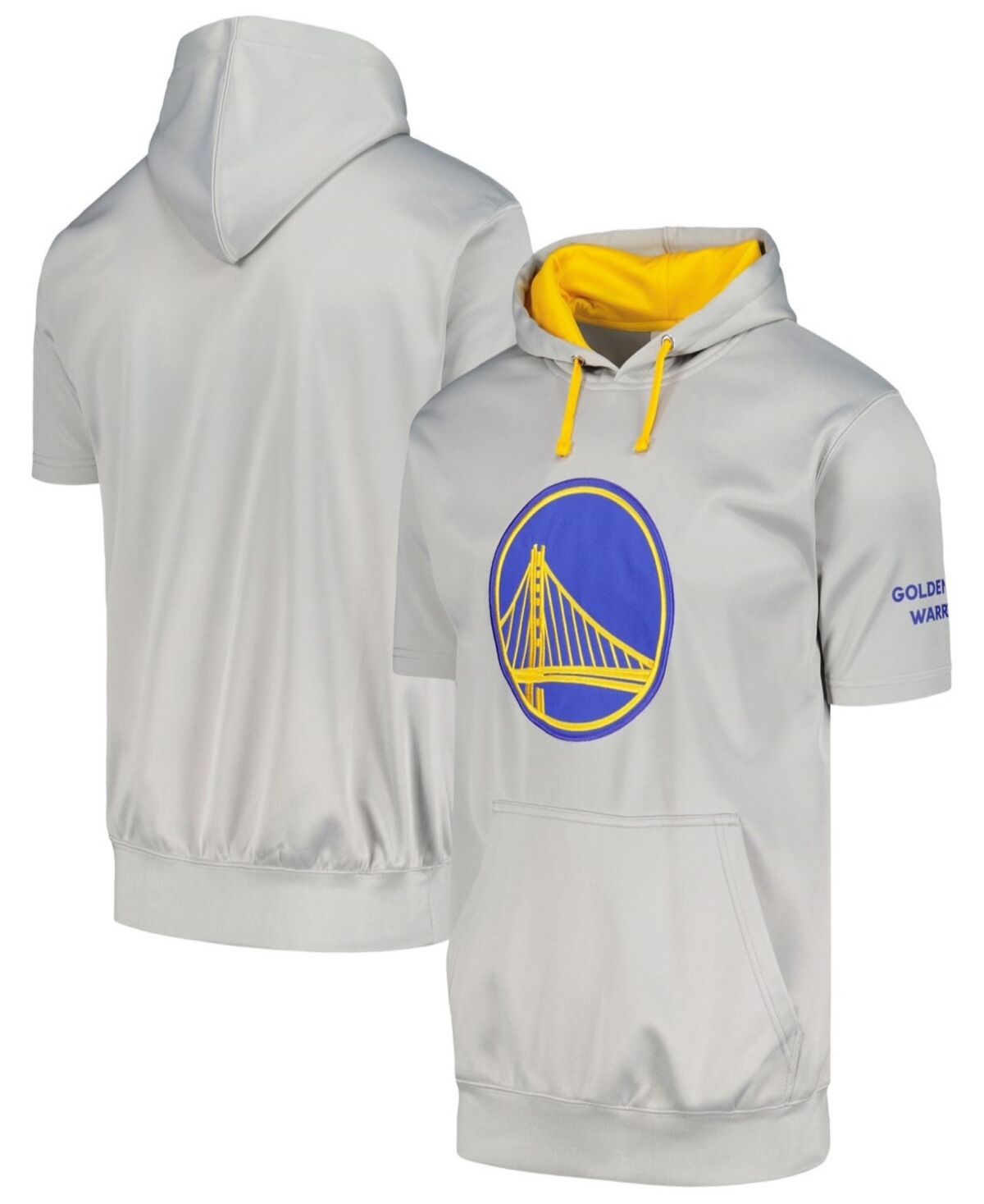 Branded Men's Silver Golden State Warriors Big Tall Logo Pullover Hoodie - Silver Gol