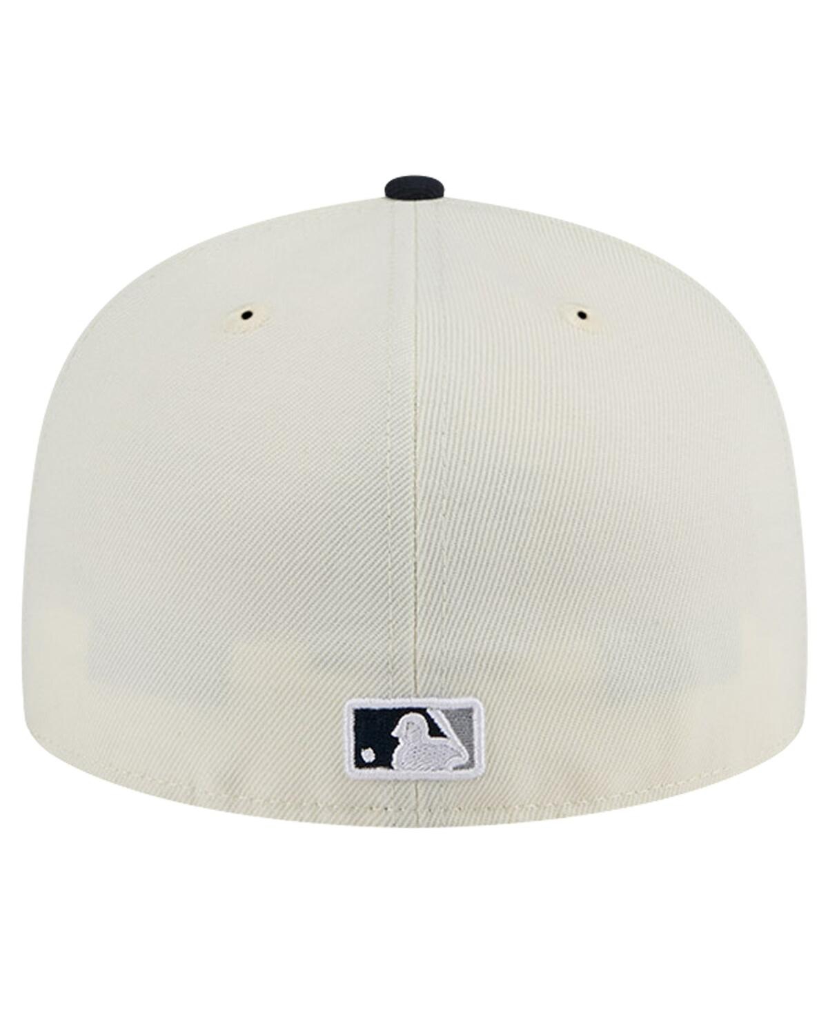 NEW ERA MEN'S WHITE NEW YORK YANKEES TOP HAT CHROME 59FIFTY FITTED HAT