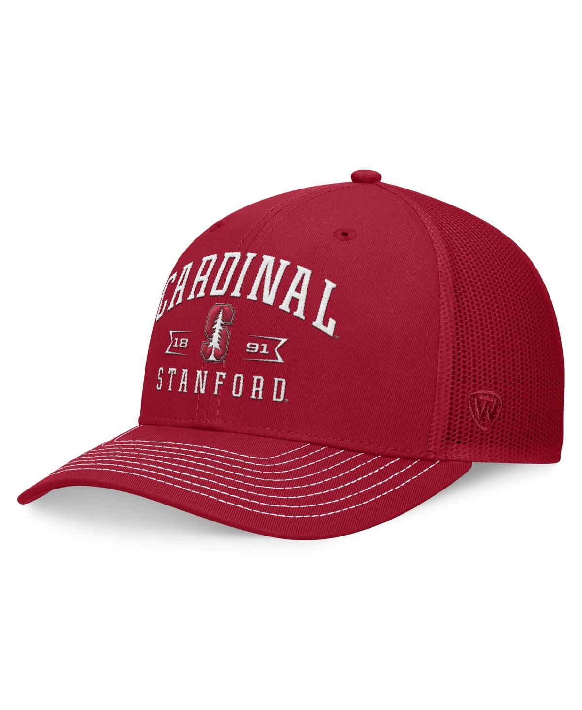 Top Of The World Cardinal Stanford Cardinal Carson Trucker Adjustable Hat In West Card