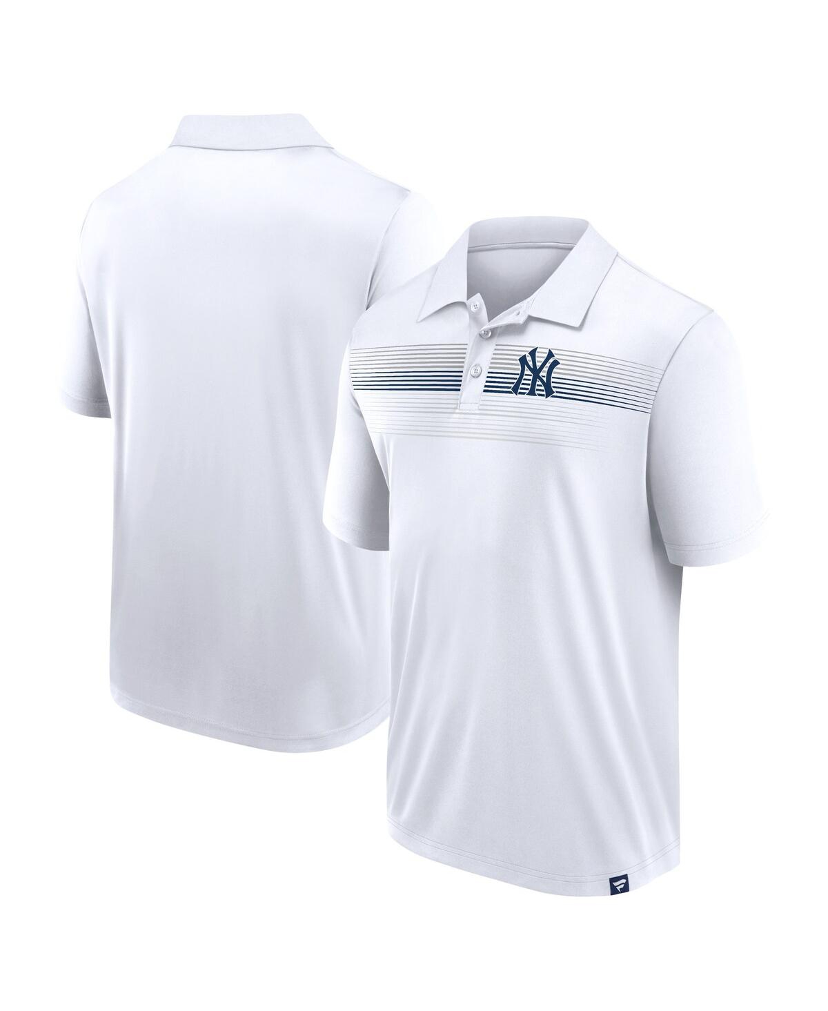 Shop Fanatics Branded Men's White New York Yankees Victory For Us Interlock Polo In W,an