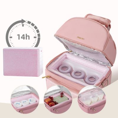 Breastmilk Cooler Bag with Detachable Insulation Box Set