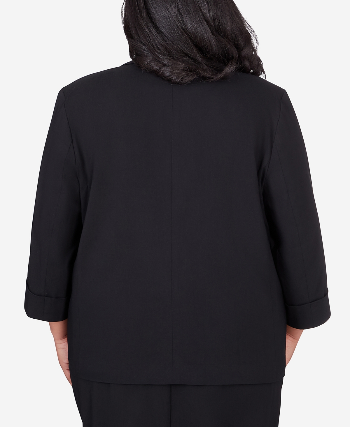 Shop Alfred Dunner Plus Size Classic Fit Blazer Jacket In Black