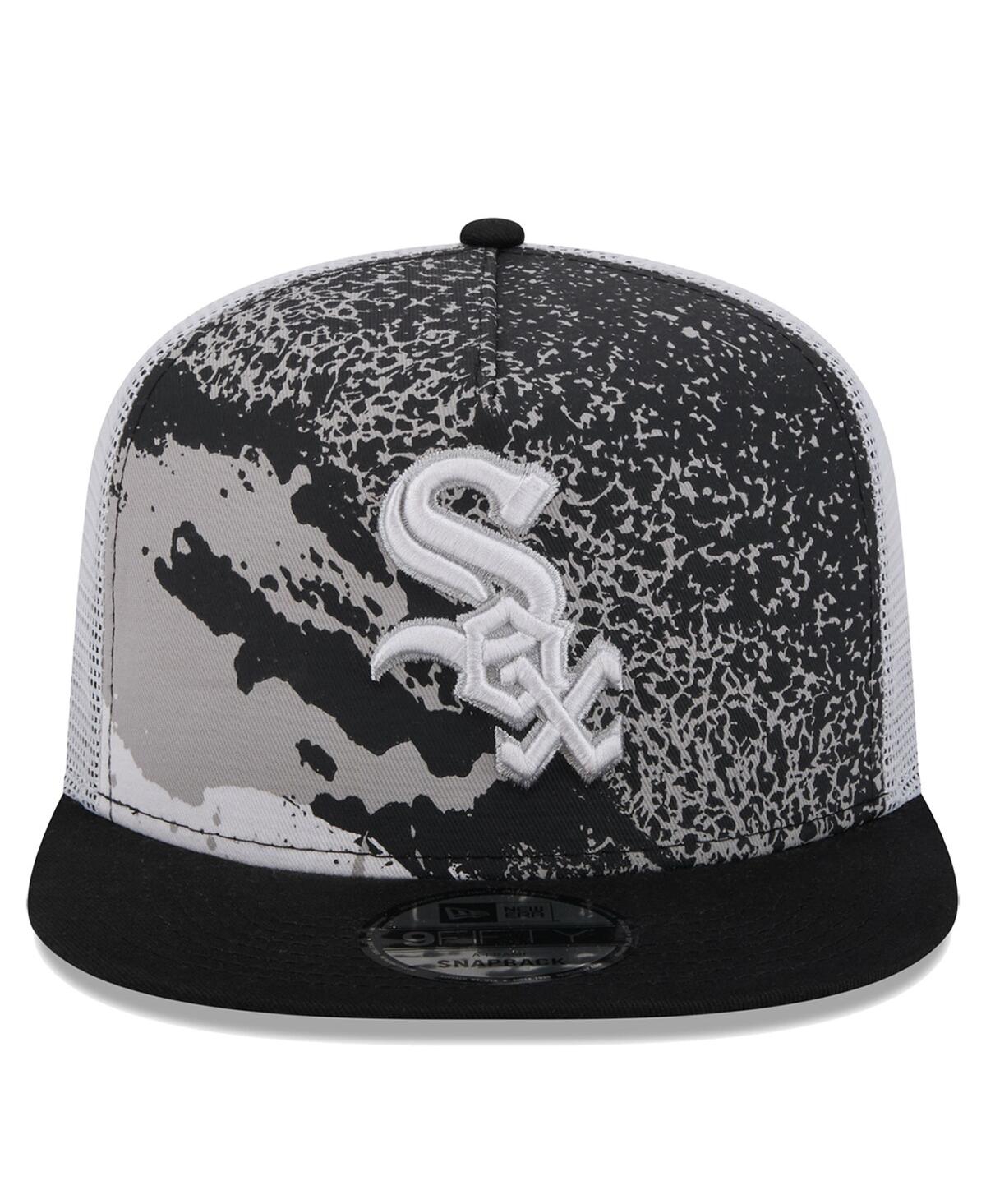 NEW ERA MEN'S BLACK CHICAGO WHITE SOX COURT SPORT 9FIFTY SNAPBACK HAT 