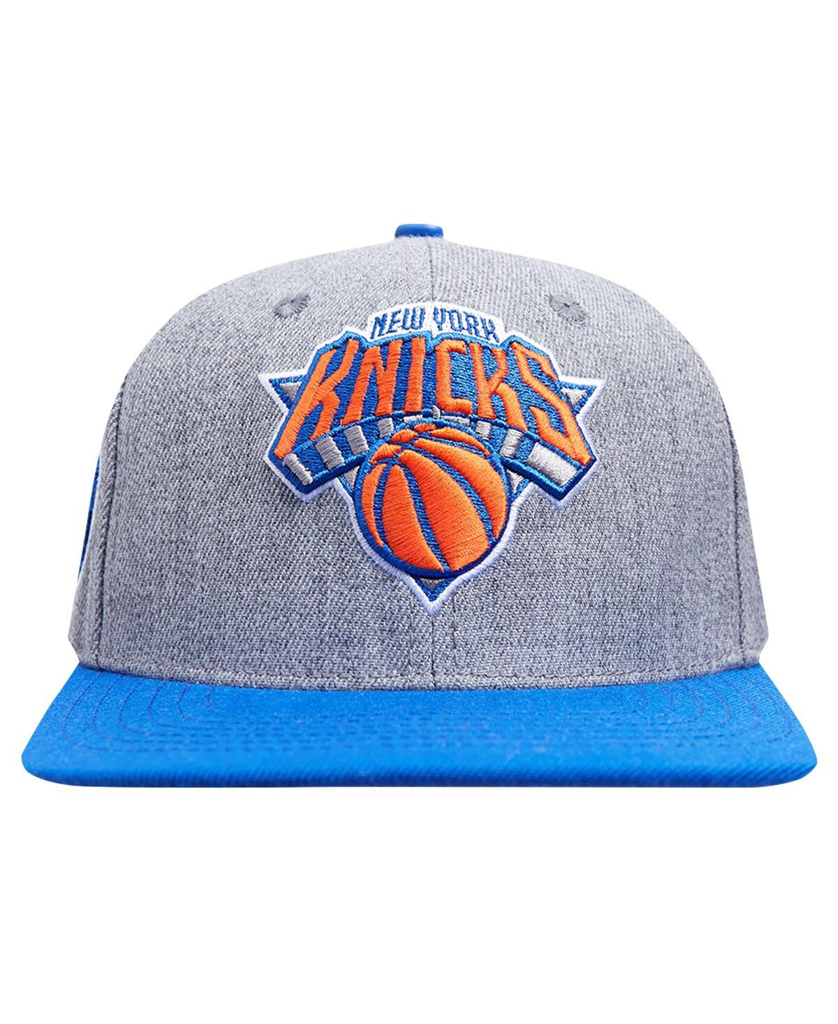 Shop Pro Standard Men's Gray/blue New York Knicks Classic Logo Two-tone Snapback Hat In Gray Blue