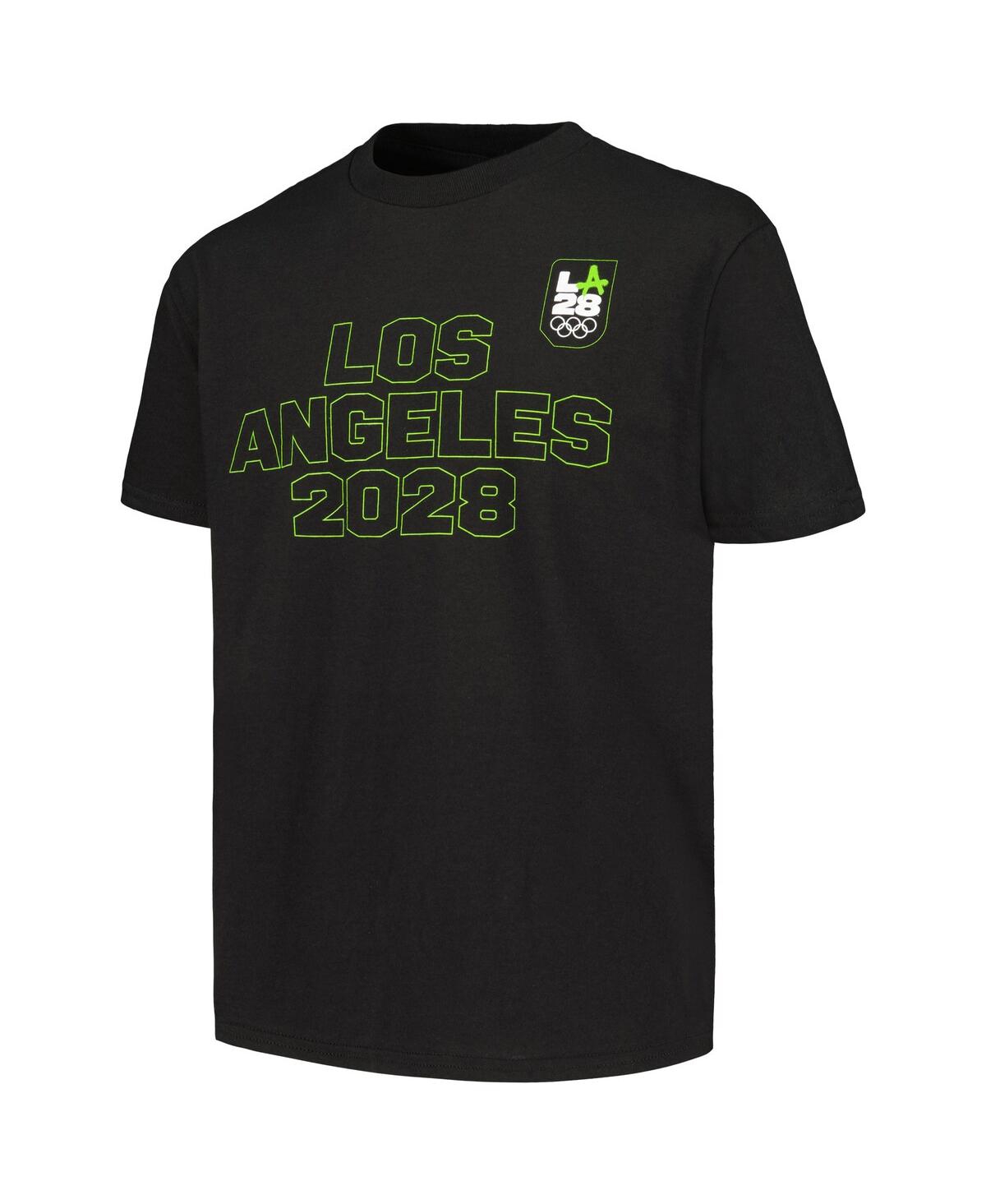 Outerstuff Big Boys And Girls Black La28 Neon Outline T-shirt In Black